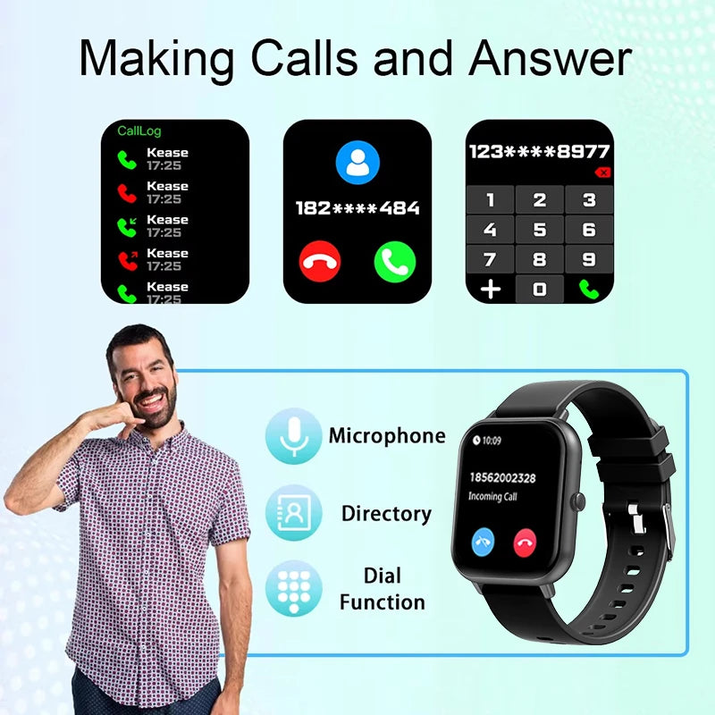 Đồng Hồ Thông Minh 2025 Gọi Bluetooth, Chống Nước IP68