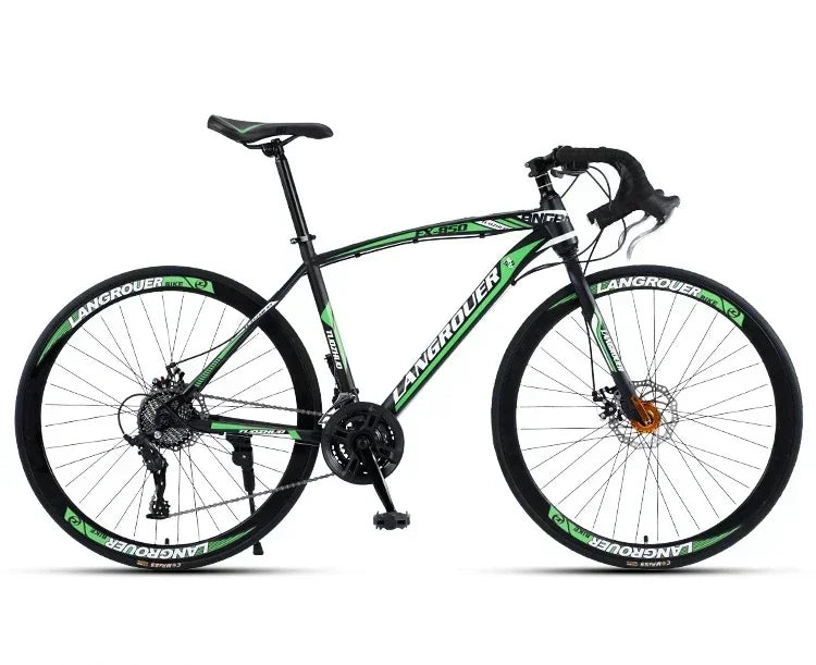 27/30 speed Bending Road Bike 700C Variable Speed ​​Adult Male Female Student Dual Disc Brake Bike Racing mountainbike