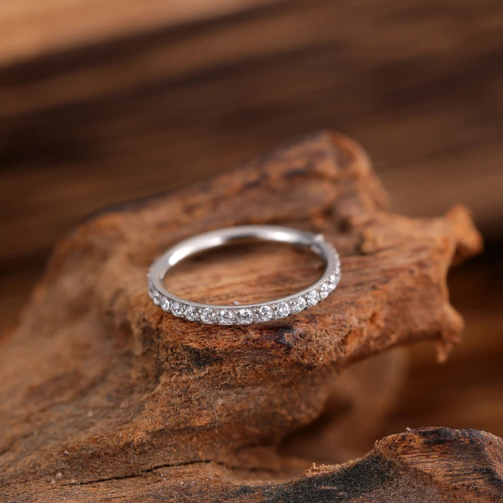 Bộ Trang Sức Titan Cao Cấp - Hoa Tai & Nhẫn Mũi