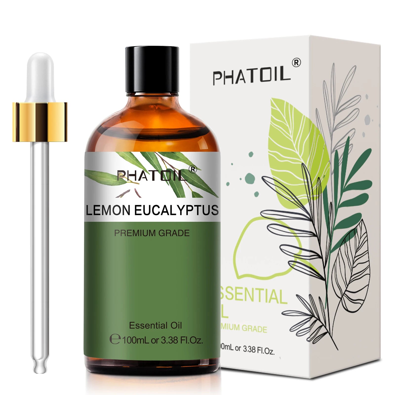 PHATOIL 100ML Eucalyptus Rose Essential Oils Lavender Indian Sandalwood Bergamot Cinnamon Lemongrass Essential Oils For Skin - Daisan Mart
