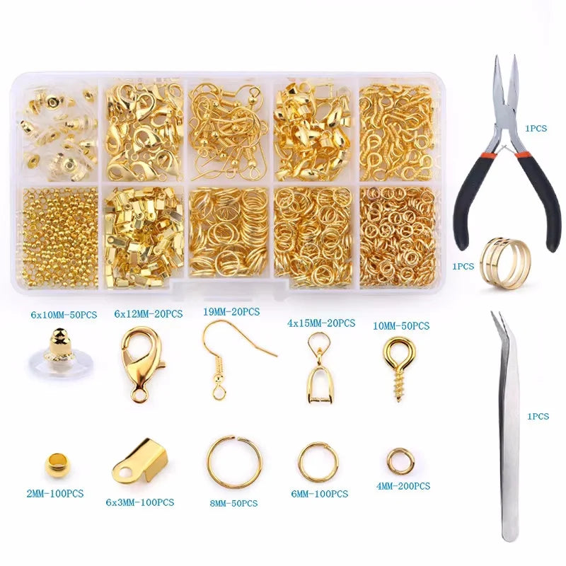 Full Jewelry Making Tool Kit: Wire, Charms, Pliers