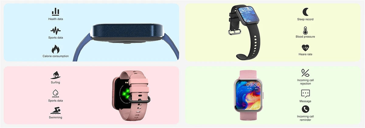 Multi-function Waterproof Smart Watch Health Tracker