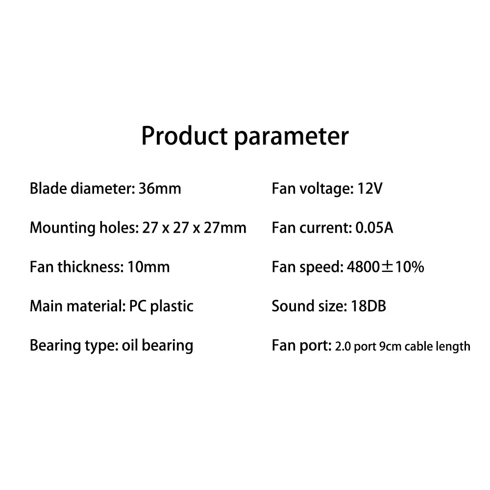 DC 12V 3D Printer Cooling Fan 4010 Mini Fan 40mm Diameter VGA Fan for Computer Printer DVR Small Appliances Series Repair Parts