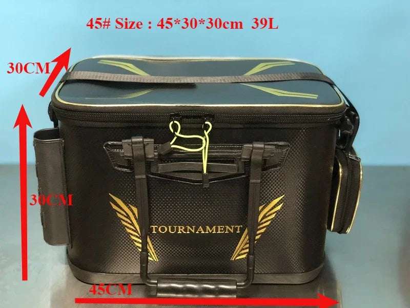 36cm 40cm 45cm Thicken EVA Live Fish Box Unfoldable Fishing Bait Tank Bucket Camping Outdoor Fishing Tackle Equipment