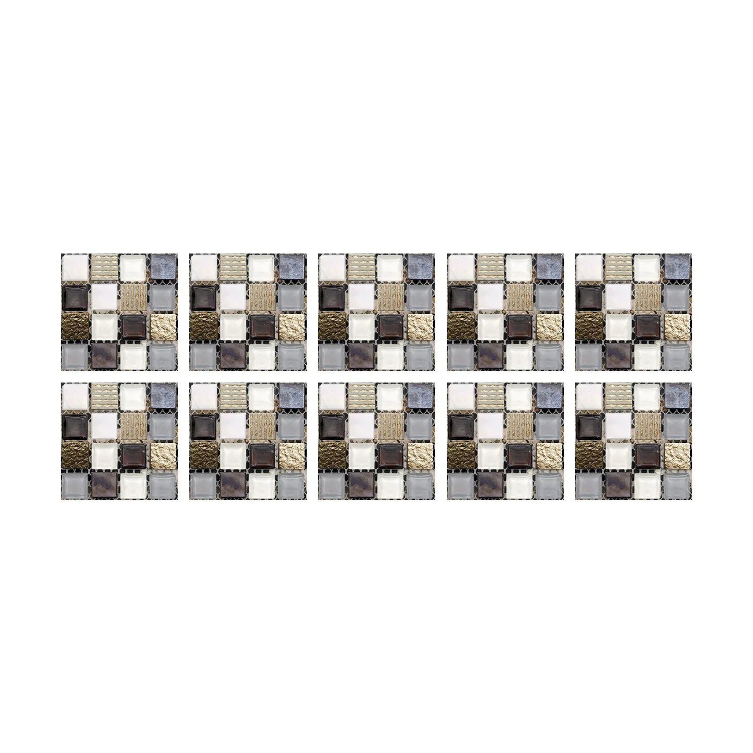 10 Waterproof Marble Mosaic Tile Stickers