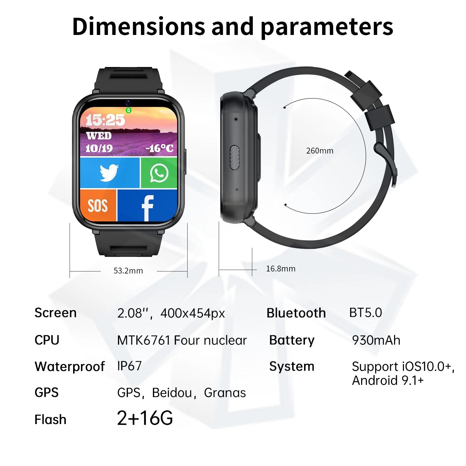 Đồng Hồ Thông Minh S668 4G GPS 1.99 Inch Chống Nước