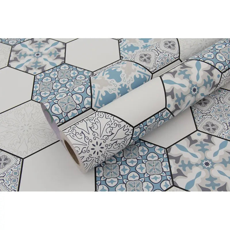 Floor Tiles Stickers Waterproof Self-Adhesive Thicken Wood Grain for Wall Ground Room Wear-resistant Home Decor Kitchen Bathroom