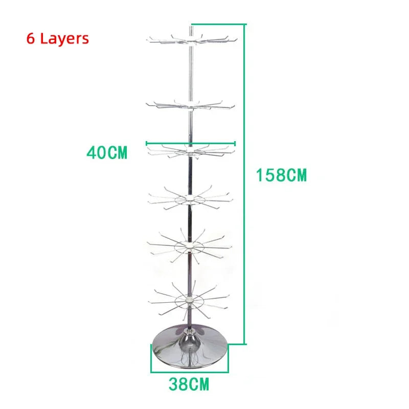 Silver Rotating Shelf for Displaying Jewelry &amp; Accessories 50cm