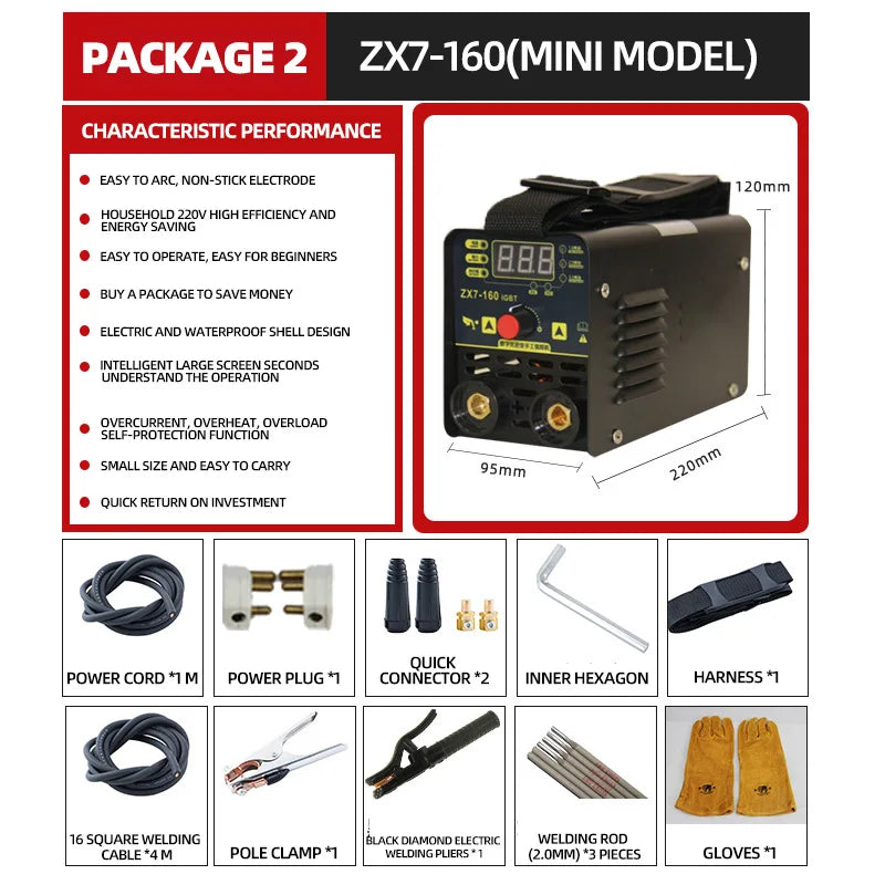 Máy Hàn Đa Năng 220V IGBT MMA TIG MIG Chuyên Nghiệp - Daisan Mart