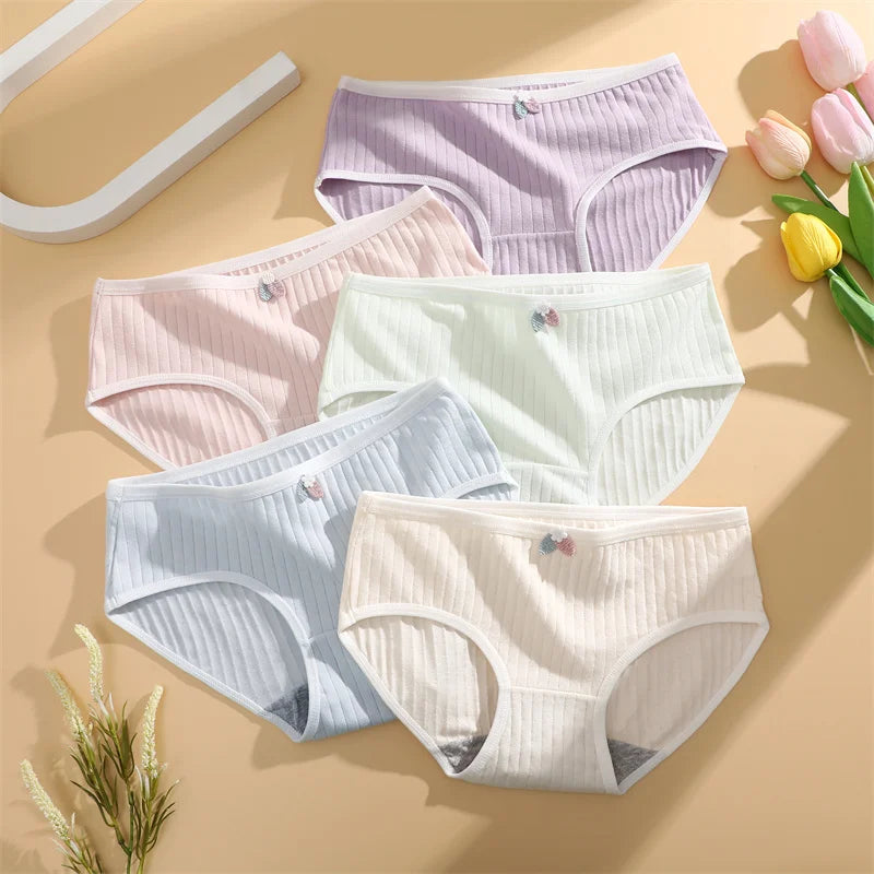 Sexy Cotton Women's Underwear 4 Pieces - Sports String