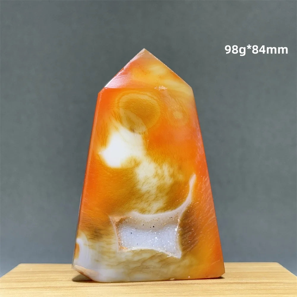 Natural Red Onyx Pillar - Decorative &amp; Healing Stone