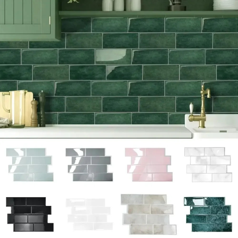 1Pcs New Self-adhesive 3D Wall Tile PVC DIY Wall Sticker Multifunction Waterproof Peel and Stick Wallpaper Home Decor
