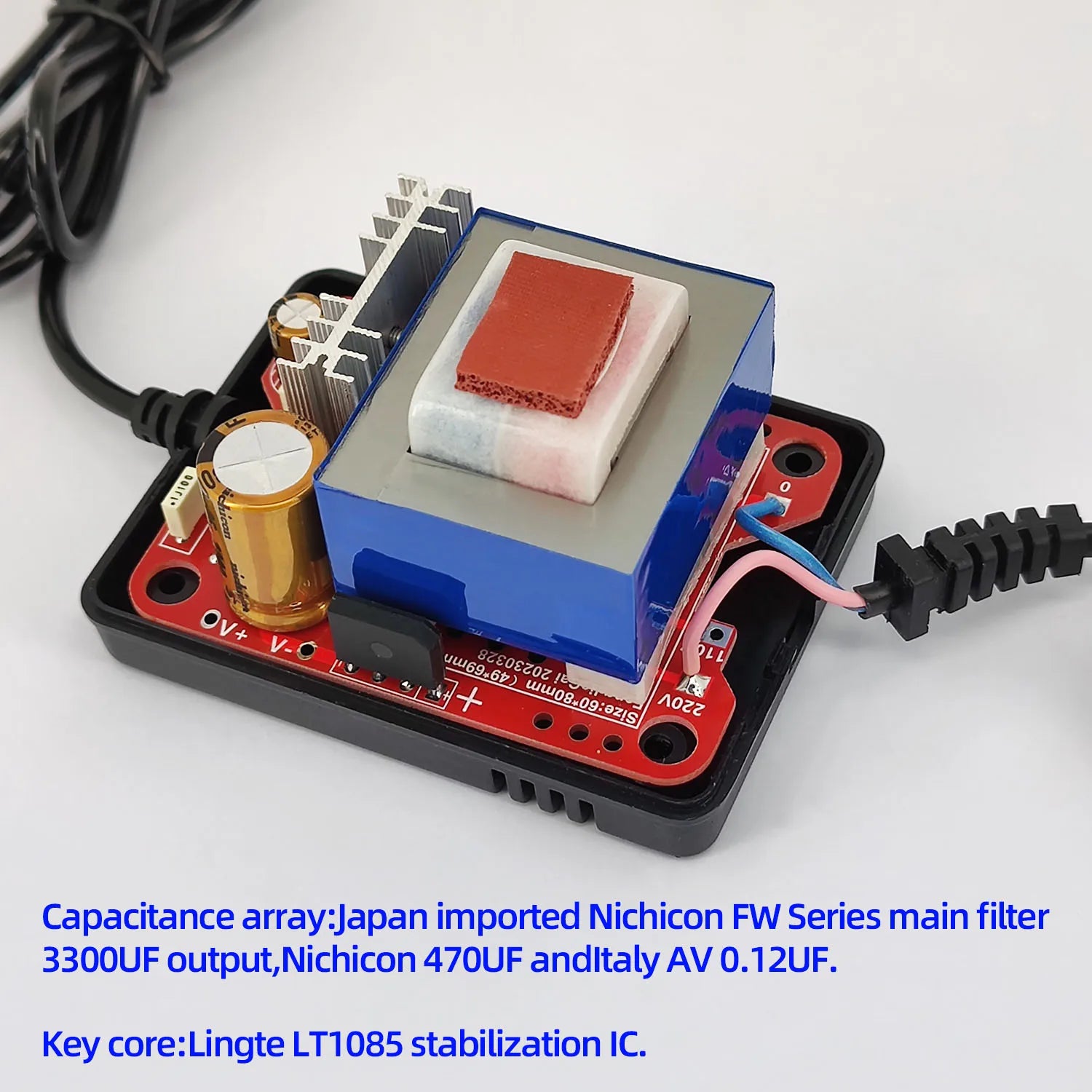 Nguồn HIFI ổn áp tuyến tính 10W cho DAC, Amp, 5V-30V