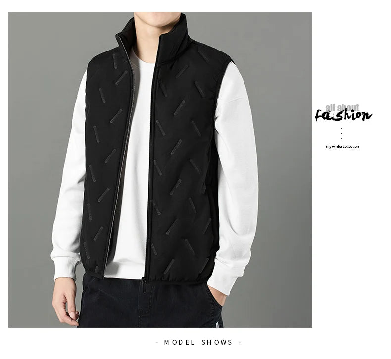 Men's Autumn Winter Outdoor Windbreaker Vest Fur Lining 2025