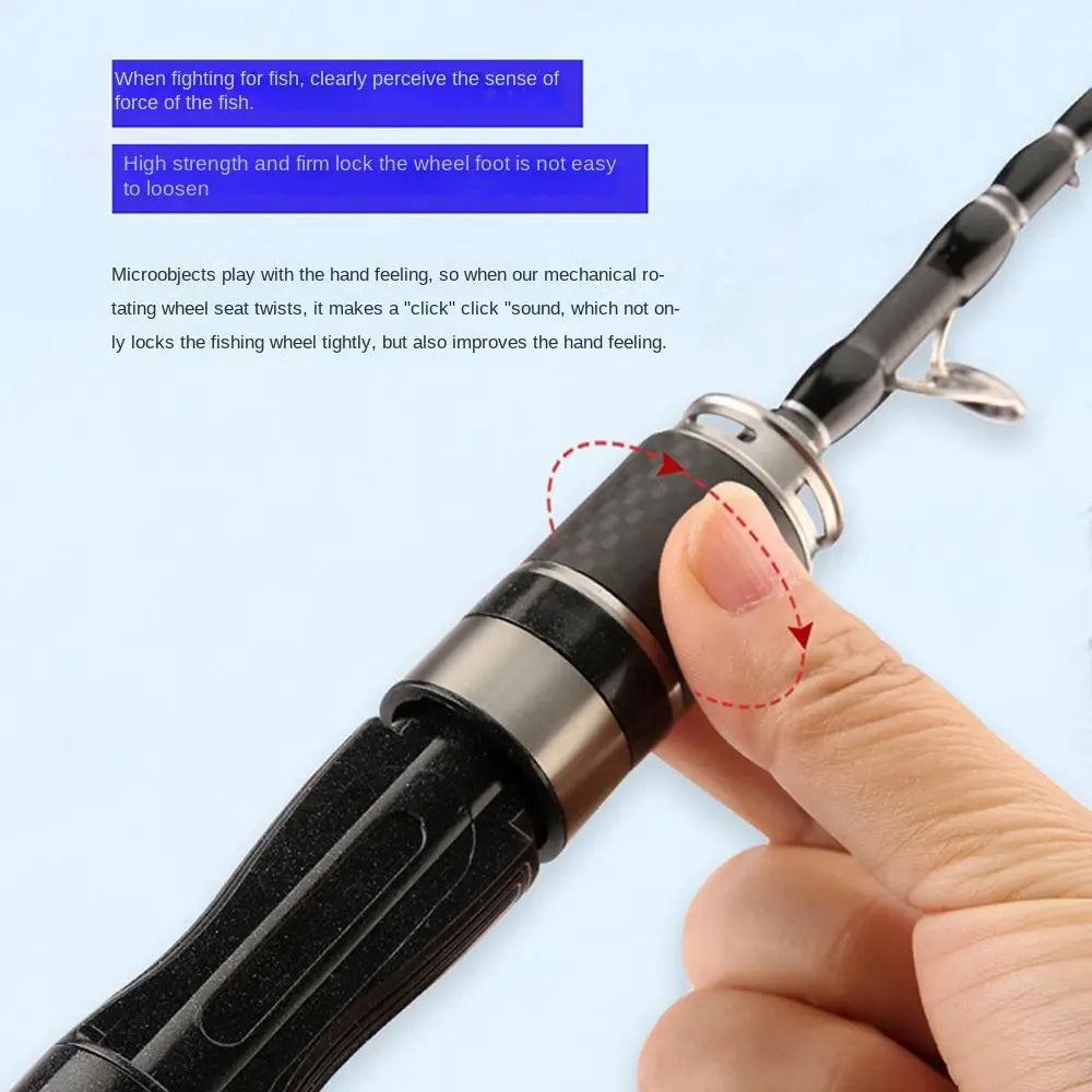 Bộ Cần Câu Rút Gọn & Máy Câu Kèm Phụ Kiện 1.5-1.8m