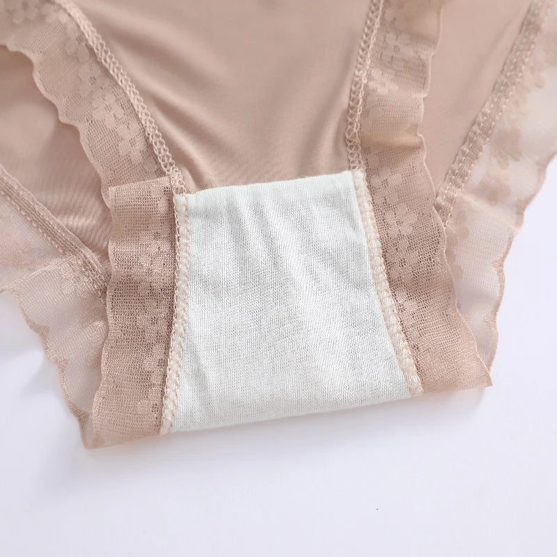 3 Pieces Women's Underwear, Thin, Cool, Sexy, Summer, Cold Silk