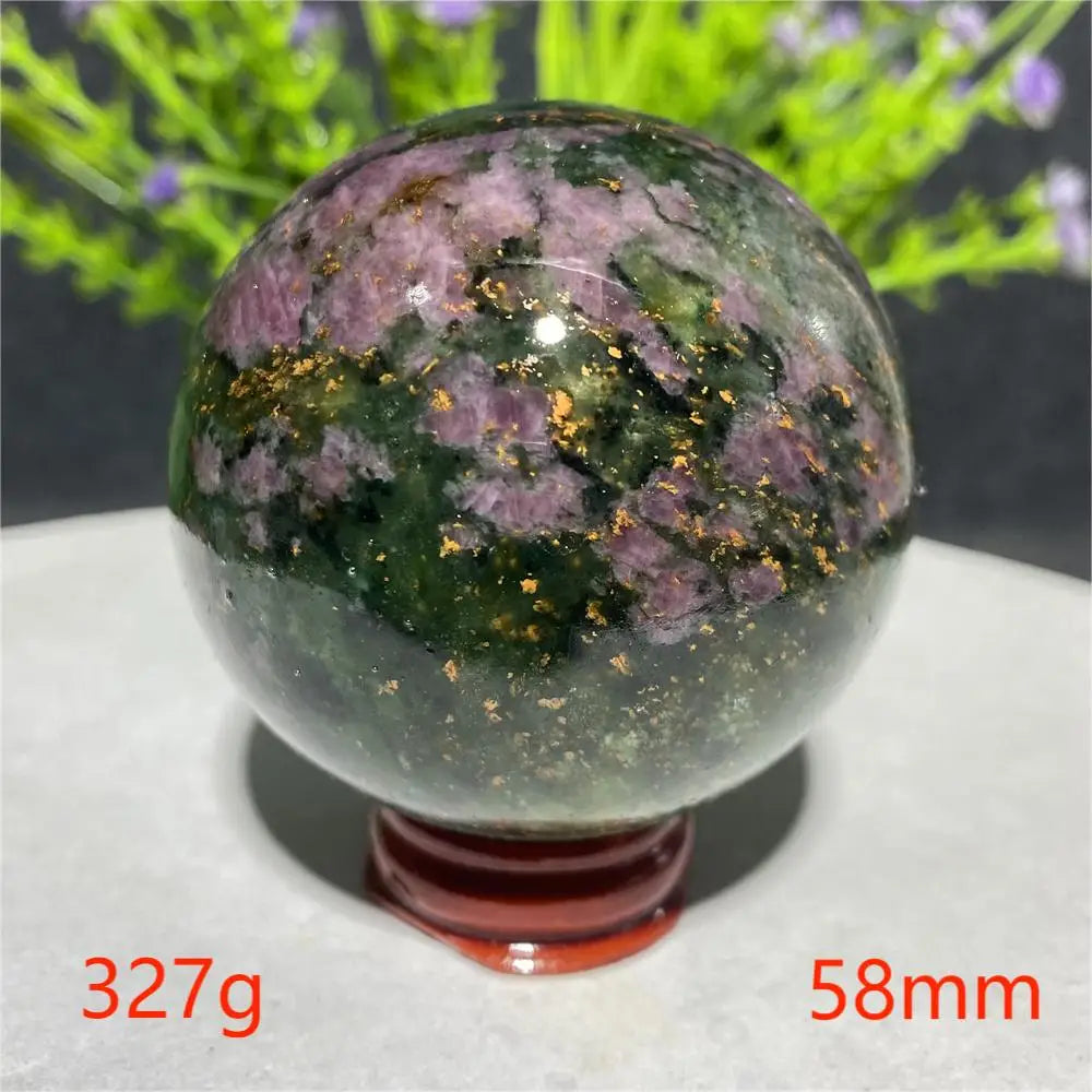 Natural Emerald &amp; Ruby Energy Ball