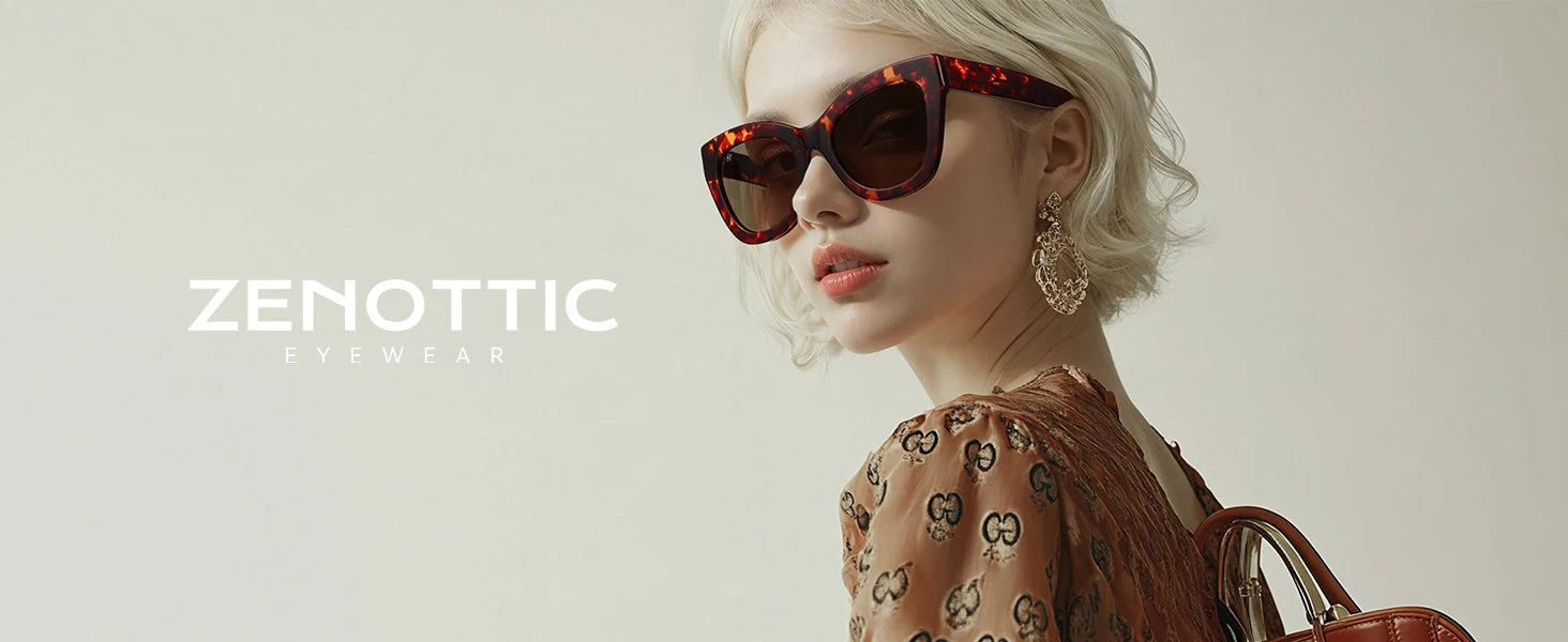 ZENOTTIC Handmade Acetate Polarized Sunglasses Fashion Square Shade UV400 Protection Sun Glasses for Women - Daisan Mart