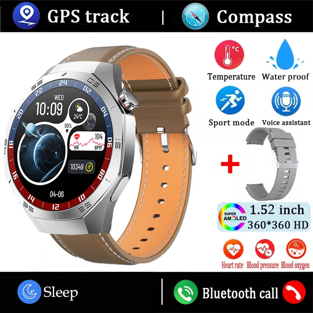 Đồng Hồ Thông Minh AMOLED 2025 GPS Chống Nước Men