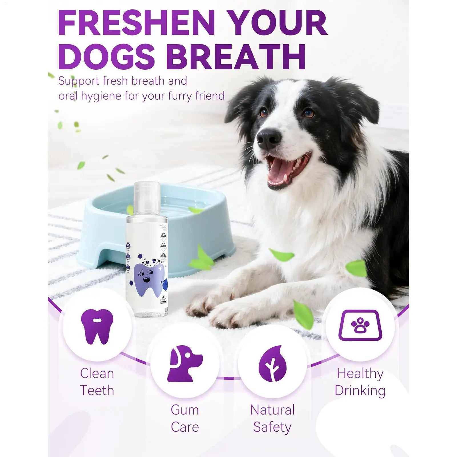 Natural Dog Mouthwash 200ml Effectively Eliminates Bad Odors