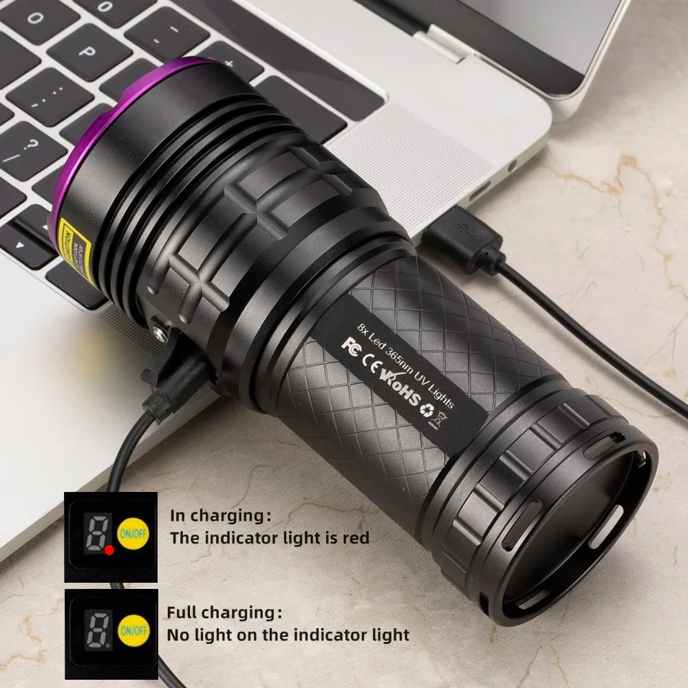 Đèn Pin UV 160W Siêu Sáng Soi Vết Ố, Nấm, Động Vật - Daisan Mart