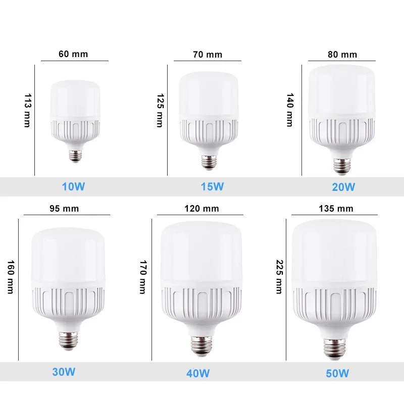 Bóng Đèn LED E27 Tiết Kiệm, Bảo Vệ Mắt 50-15W