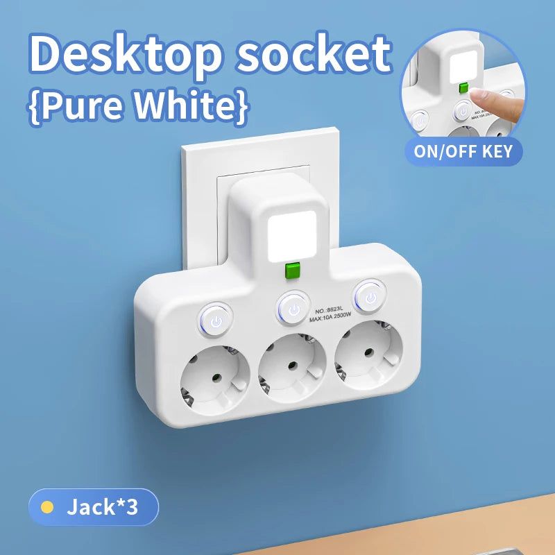 Ổ Cắm Đa Năng USB Công Tắc Riêng Có Đèn Báo