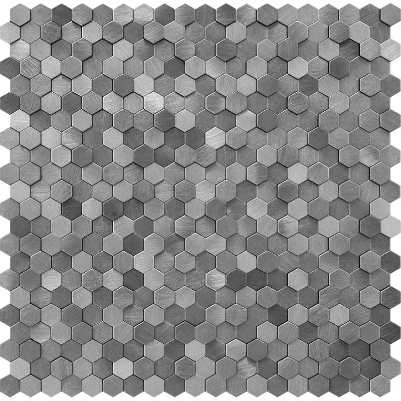 Mosaic Decorative Wall Stickers Aluminum-plastic Panel Self-Adhesive Moisture-proof Fireproof Bathroom Hexagon Tile Decoration
