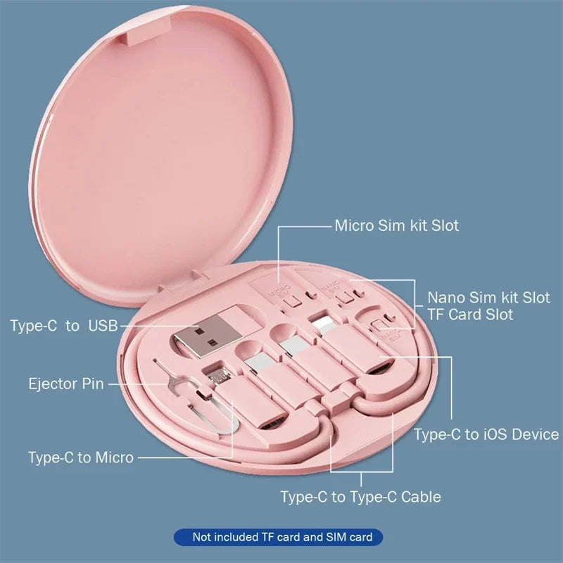 60W Multi-Function Fast Charging Cable Set For iPhone &amp; Others