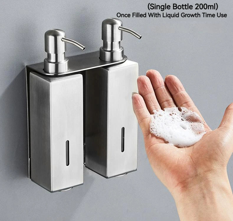 Bình Xà Phòng Inox 200ml Treo Tường Hiện Đại - Daisan Mart