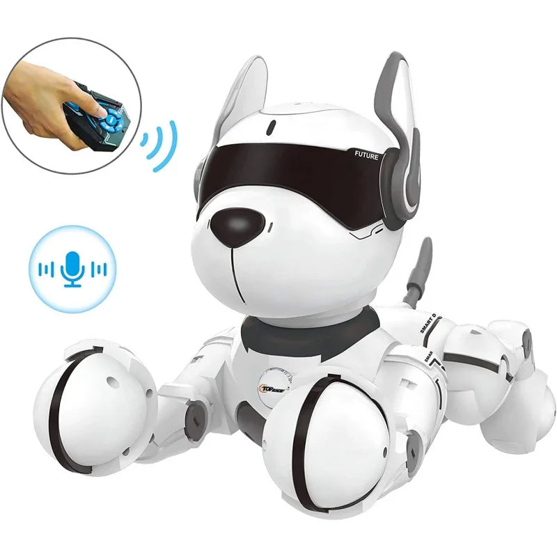 Intelligent Robot Dog- Interactive Smart Programmable Rechargeable with Remote Control, Voice and Touch Features - Daisan Mart