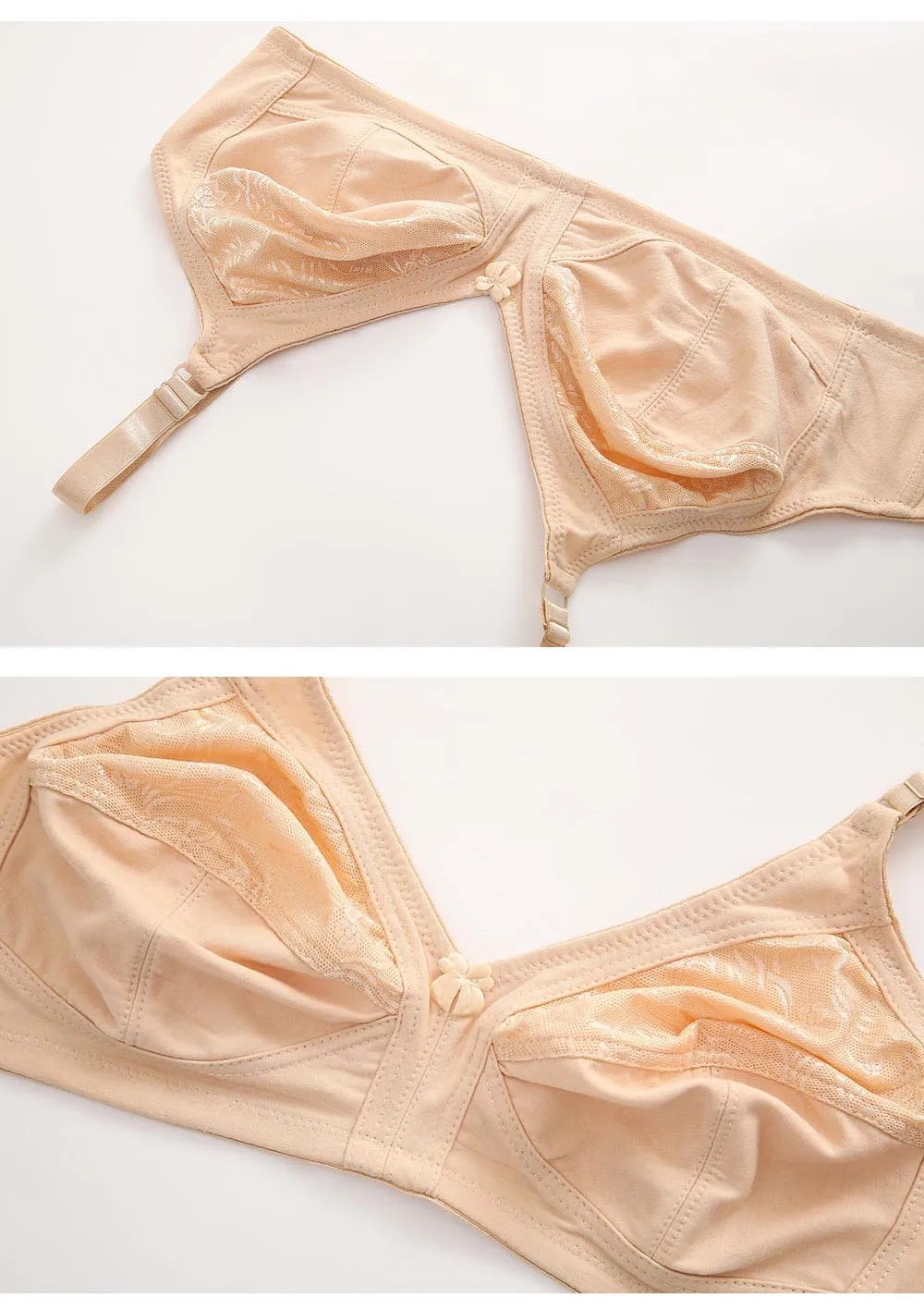 Sexy lace bra without underwire to lift bust for women in large size