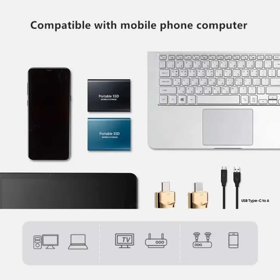 Ổ Cứng SSD Di Động 16TB Tốc Độ Cao USB 3.0 Type C - Daisan Mart
