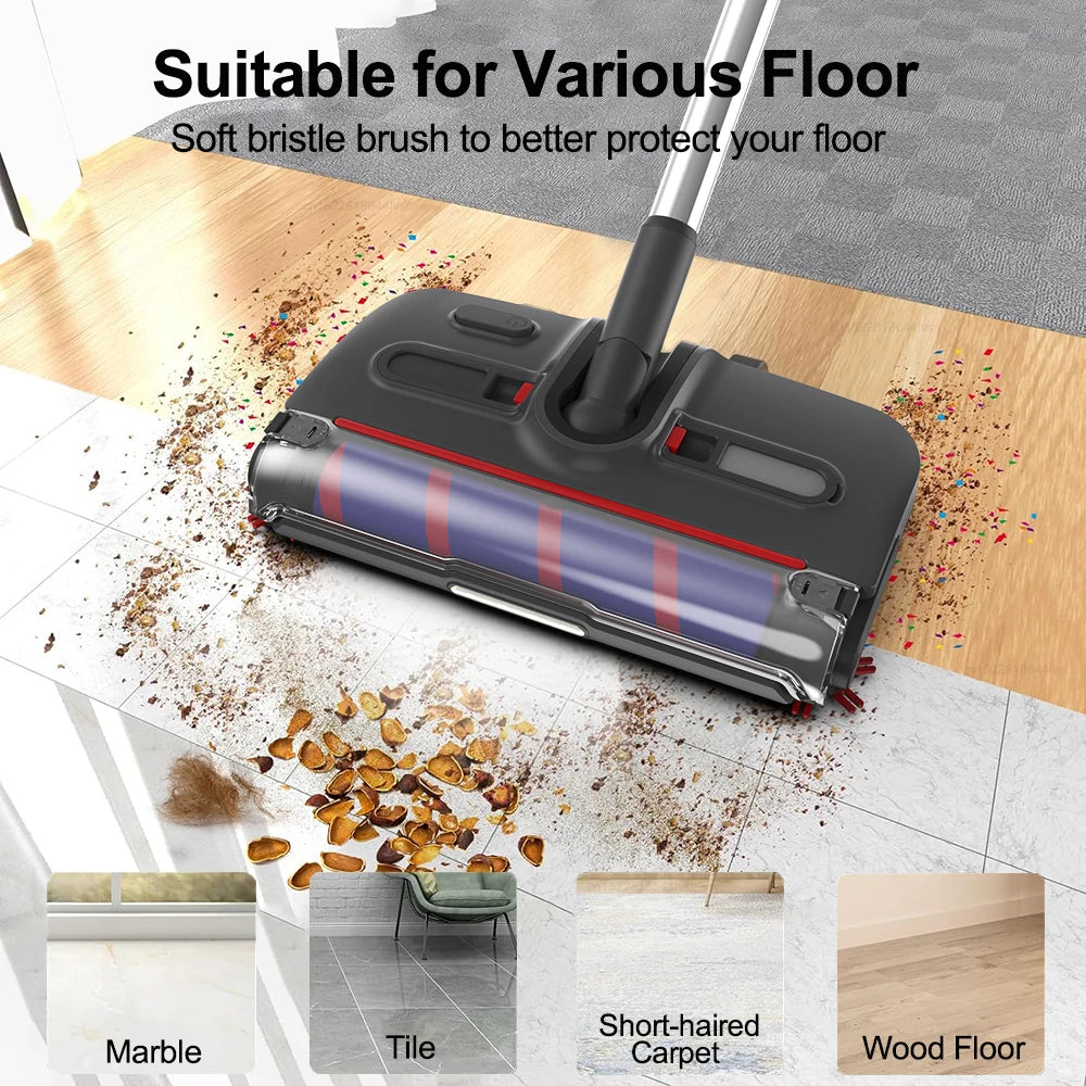 Wireless Mop Cleaner Electric Rotating Floor Sweeper Handheld Edge-cleaning Floor Cleaning Machine With LED Headlight