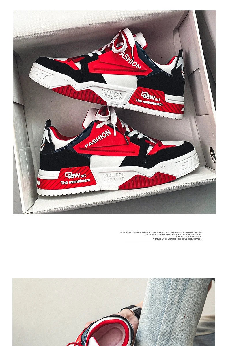 Red Fashion Couple Shoes Hip Hop Style Men And Women