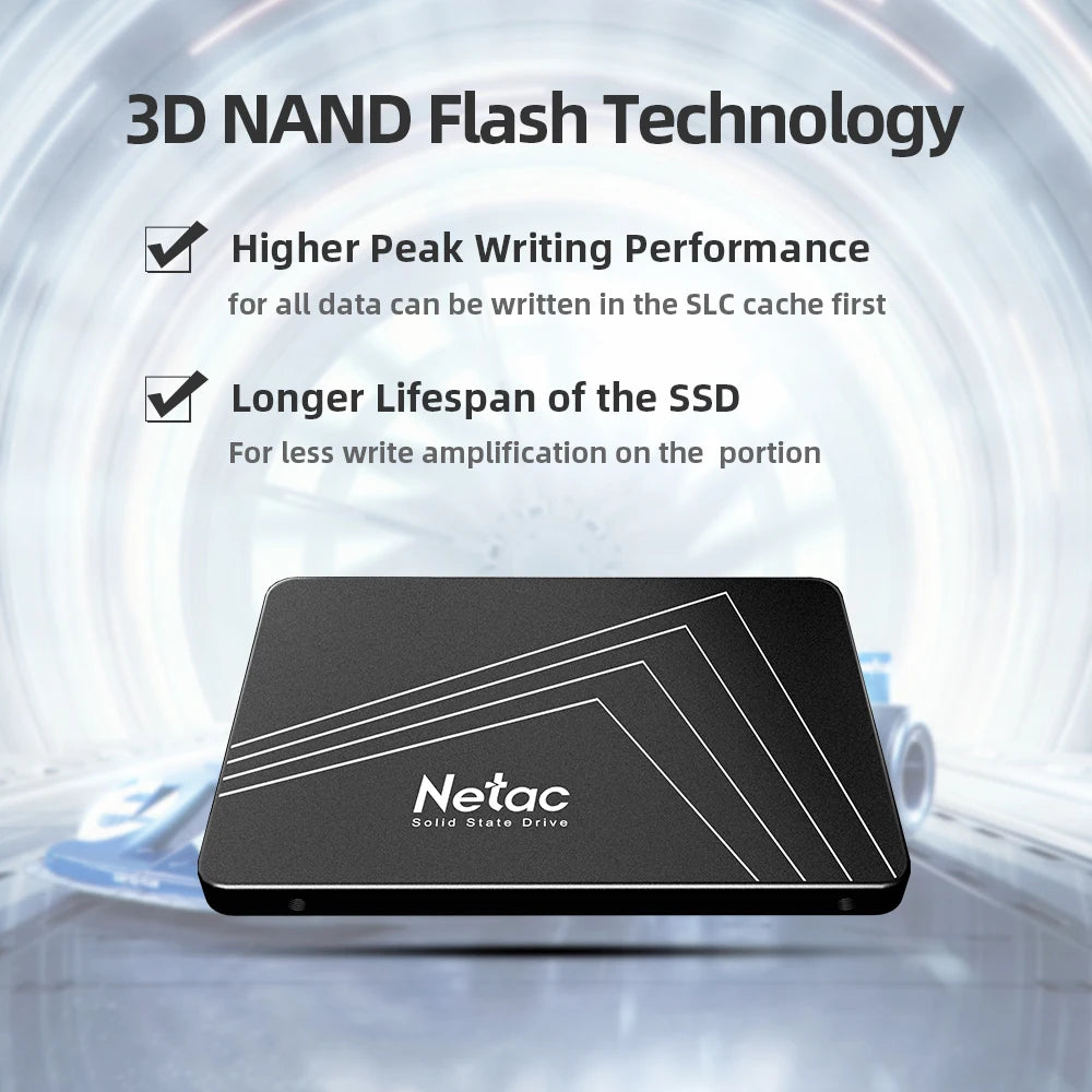 Netac SSD SATA3 - Multi-Capacity 128GB-2TB Laptop Hard Drive