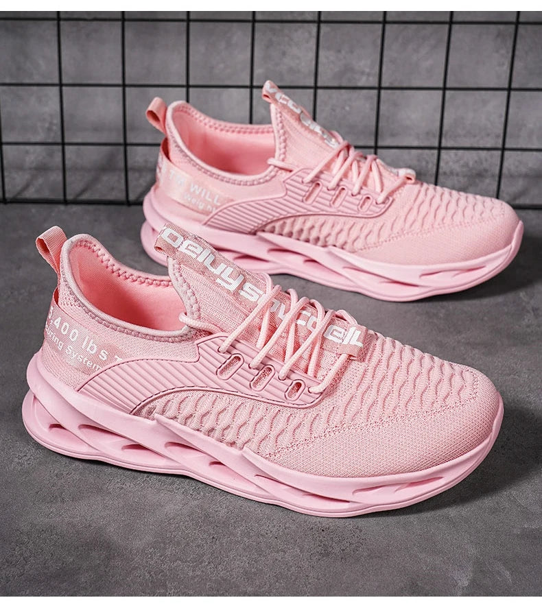 Unisex Pink Mesh Sneakers with Ultra Light Tongue Sole