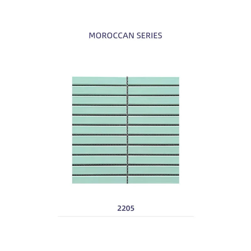 22x145 Long Concave Porcelain Mosaic Tiles for Bathroom Decoration