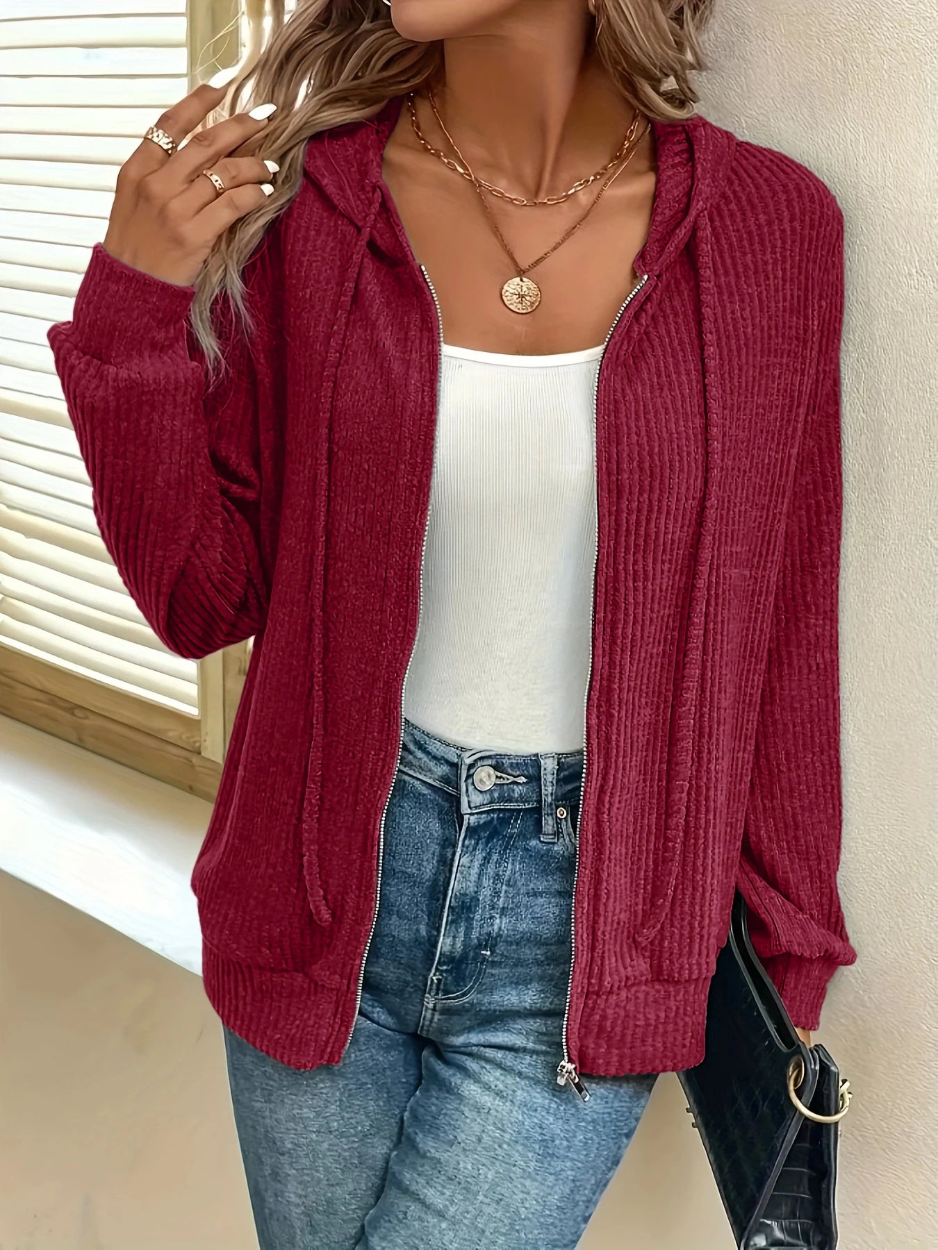Women's Casual Striped Sports Jacket