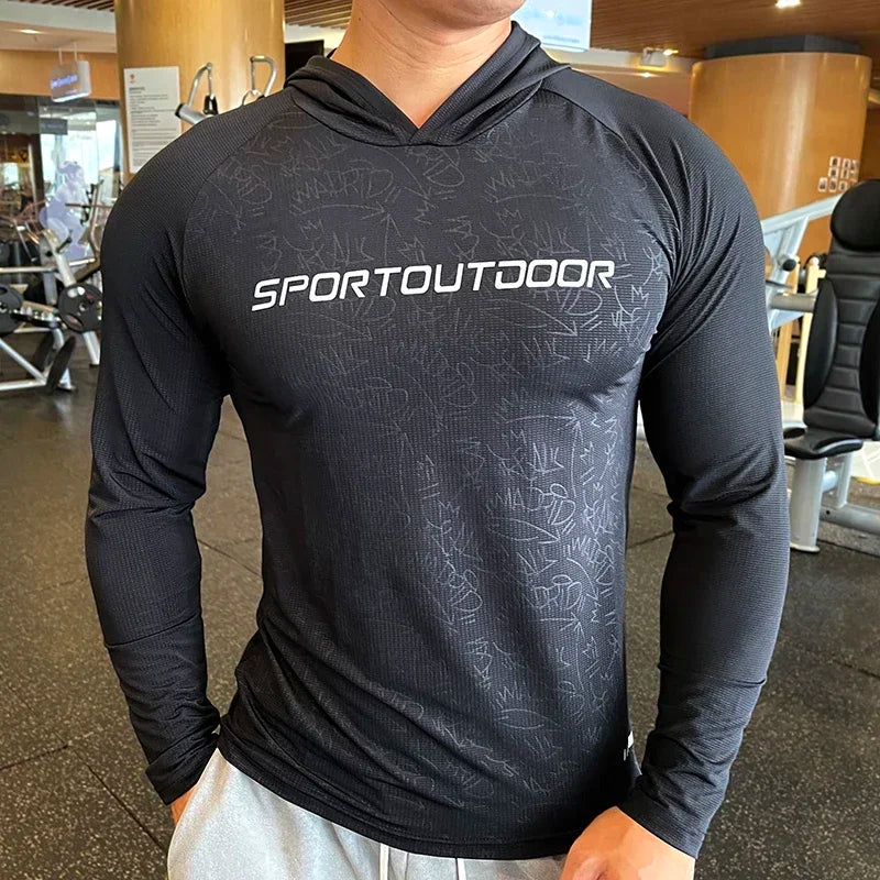 Men's Quick Dry Long Sleeve Sports T-Shirt