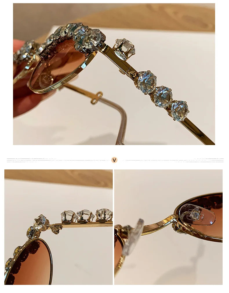 High-end Diamond Oval Women's Sunglasses 2025