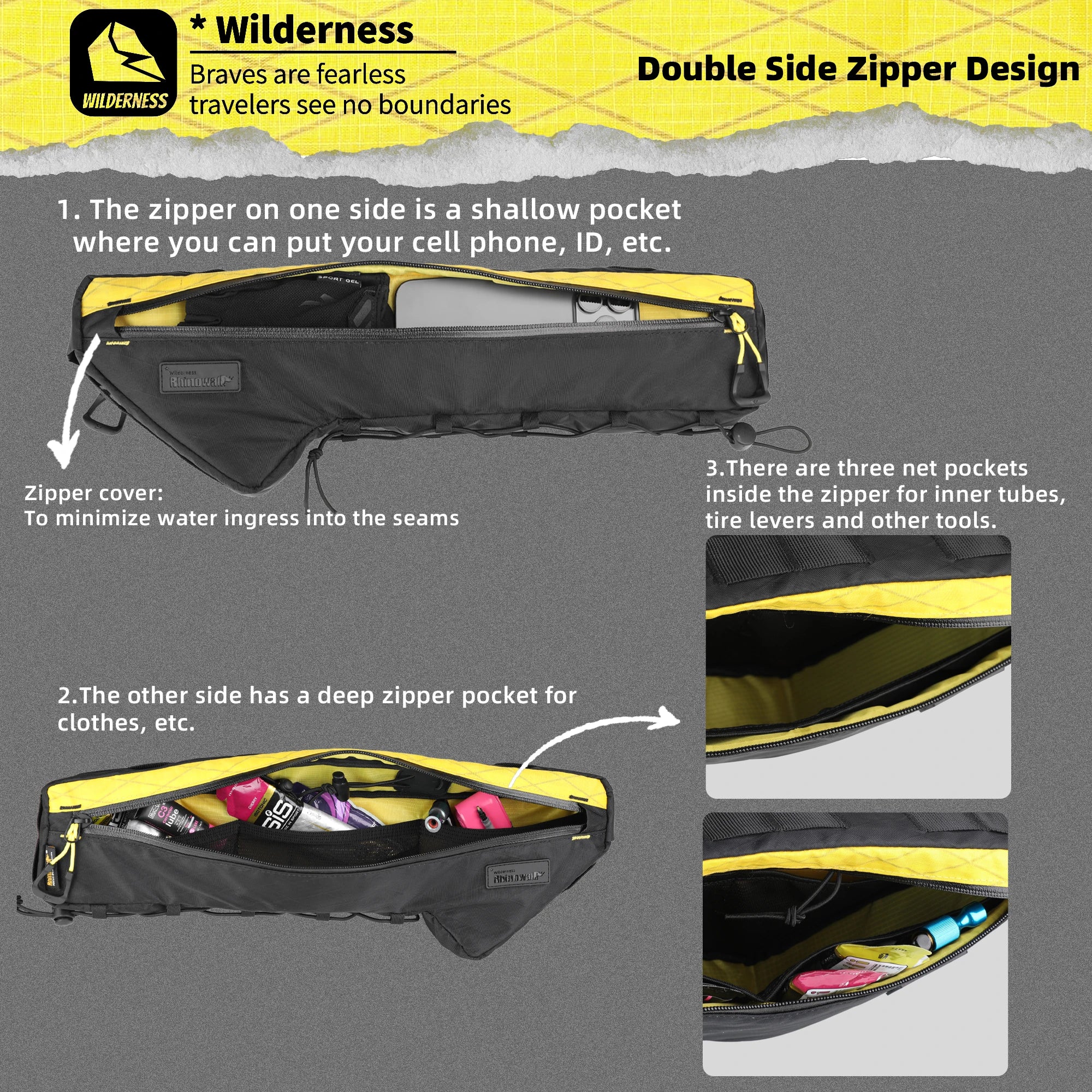 Rhinowalk 17+ Inch Waterproof Bicycle Frame Bag