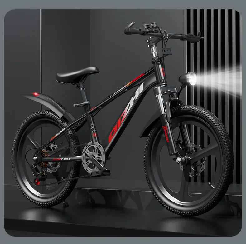 WOLFACE 20/22 Inch Unisex Road Bike Aluminum Alloy Frame Single Speed ​​Children's Mountain Bike Disc Brake Portable Adult Scooter