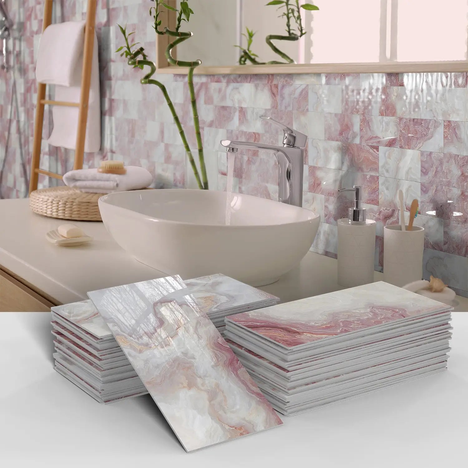 3D Waterproof Brick and Stone Decal Set - Kitchen &amp; Bathroom