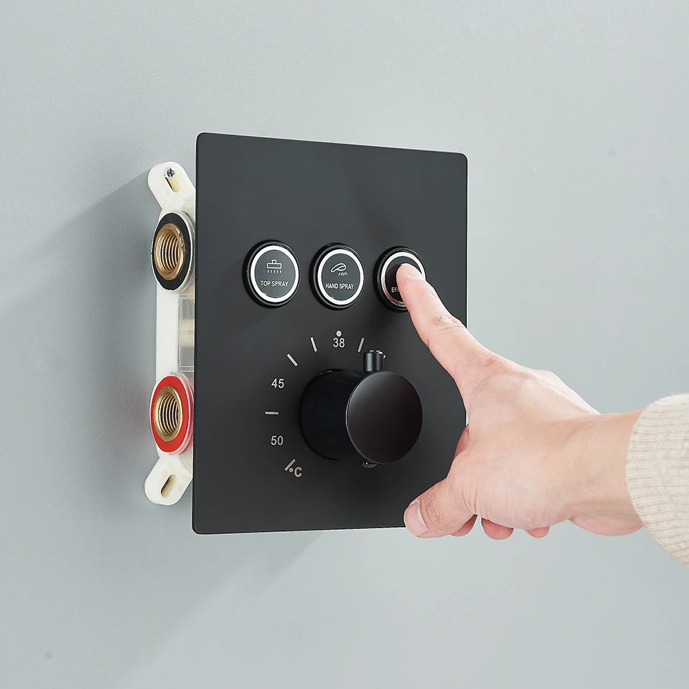 14x20 Digital Thermostatic LED Ceiling Shower