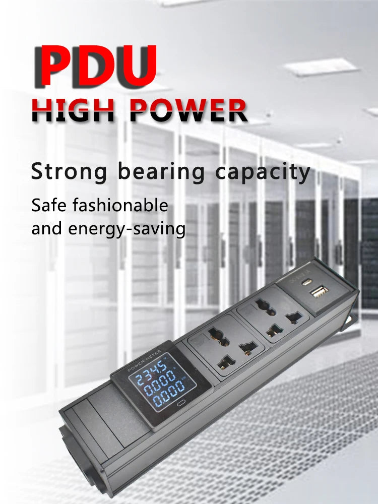 Ổ Cắm PDU Đa Năng 10A Có Đo Điện Áp & USB TPC