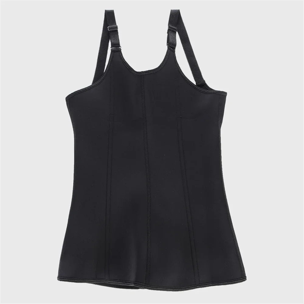 Waist Trainer Tank Top For Women Zipper Body Shaper Tummy Control Sleeveless Top, Women's Activewear Body Shaping Underwear - Daisan Mart