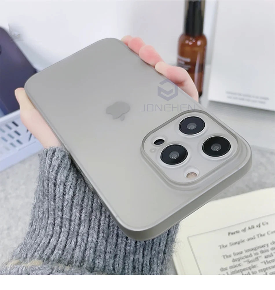 Ultra Thin 0.3mm Matte Transparent iPhone 17-16 Case