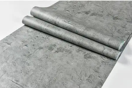 PVC Retro Cement Gray Waterproof Self-adhesive Wallpaper Hotel Cafe Library Living Room Bedroom Wall Renovation Vinyl Stickers