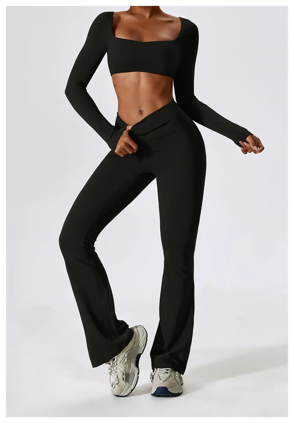 Áo Tập Gym Nữ Dài Tay Sexy Thấm Hút Nhanh - Daisan Mart